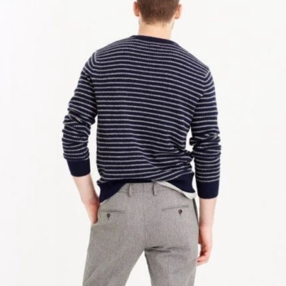 J Crew Men's Softspun Ditty Stripe Sweater - Picture 3 of 12